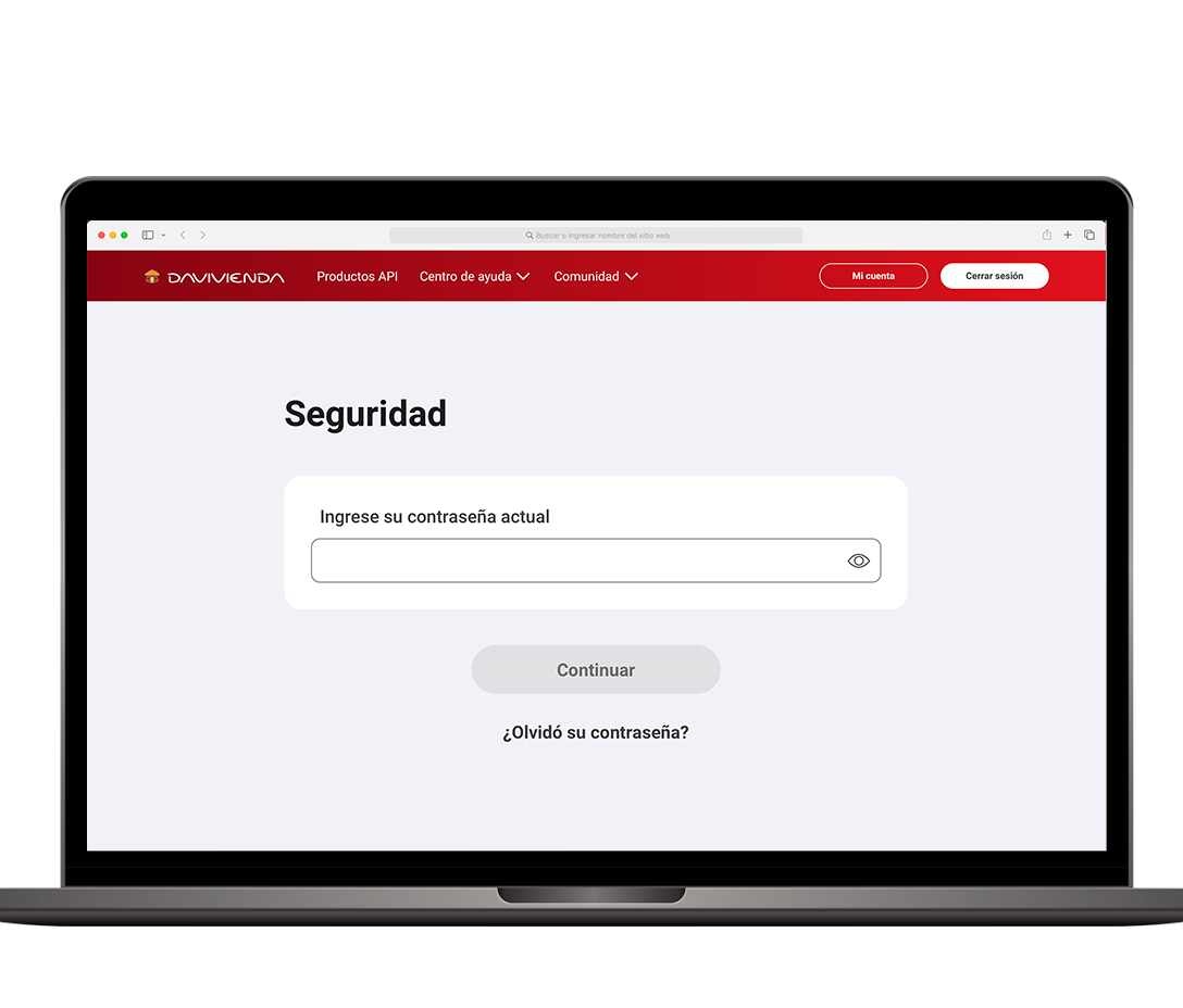 Olvido de contraseña